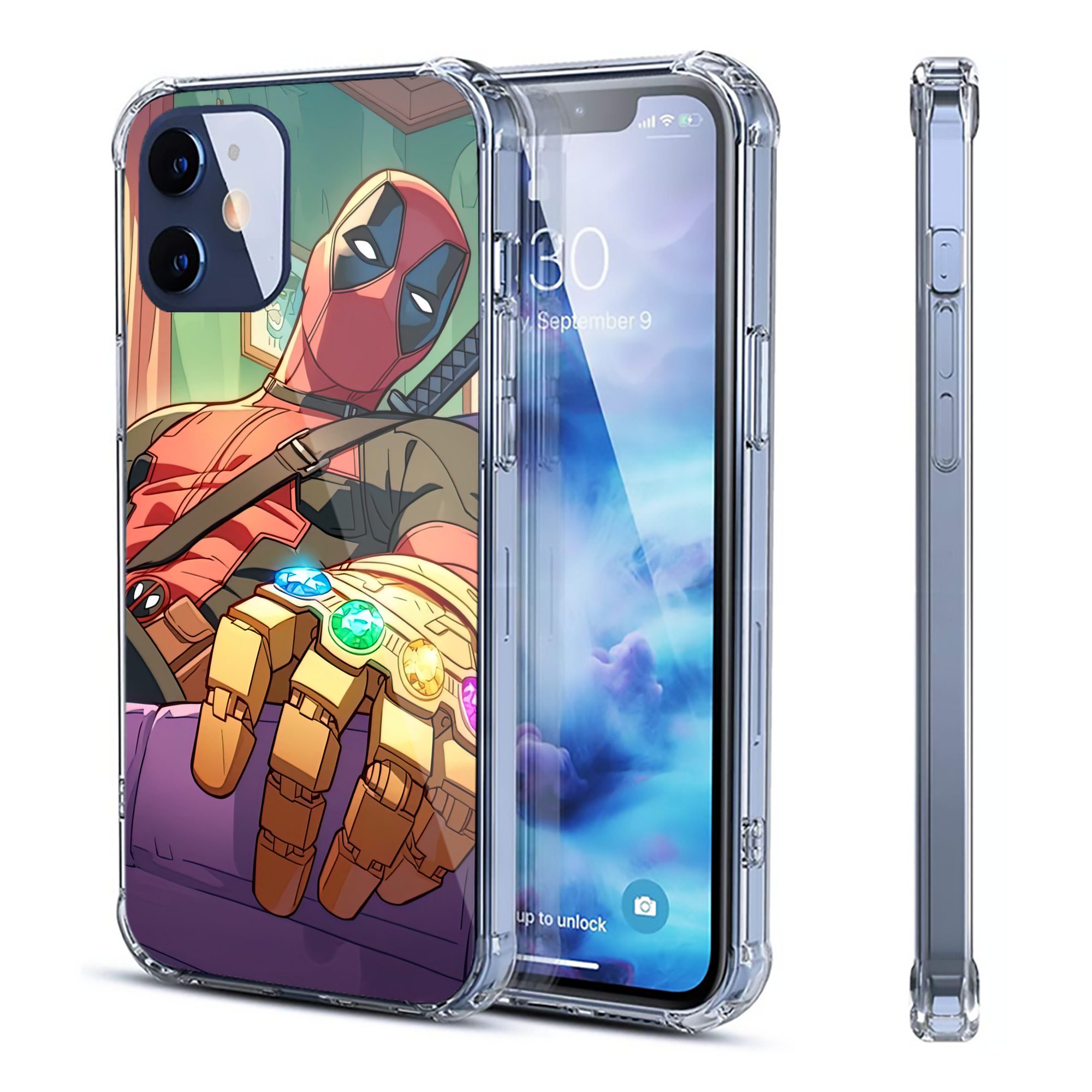 （画像用） Deadpool デッドプール 【iPhone 12シリーズ対応】透明スマホケース（クリアソフトケース）